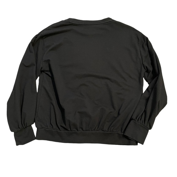Vince Camuto Black Game Day Soft Sweatshirt Long Sleeve White Football Logo. M - Picture 7 of 9